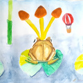 Frosch im Teich - Frog in the Pond